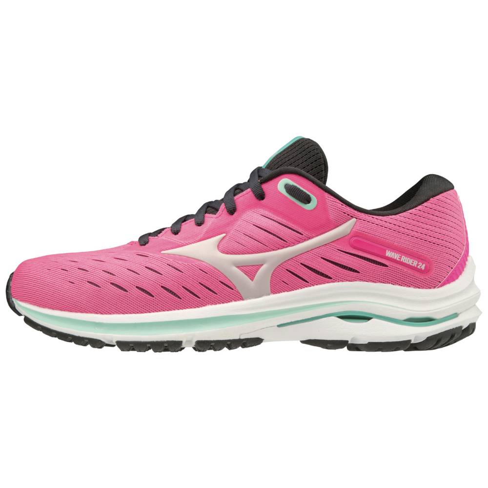 Mizuno Women's Wave Rider 24 Running Shoes Pink (411228-HVG)